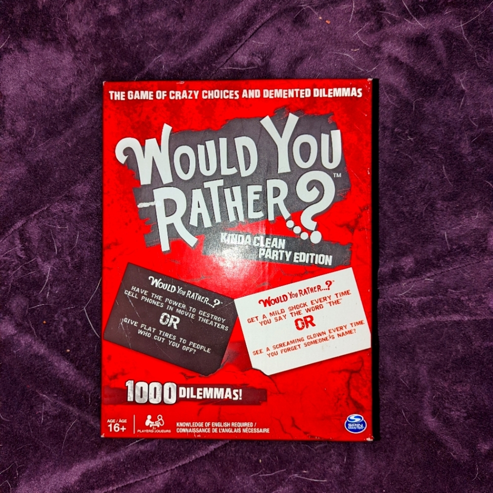 Would you rather game! Family entertainment